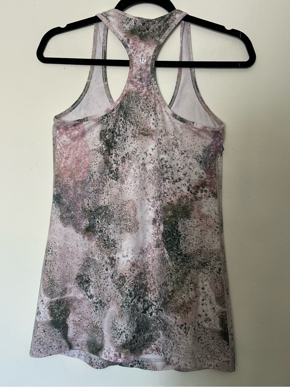 lululemon athletica Pink and Green Marble-Print Racerback Tank